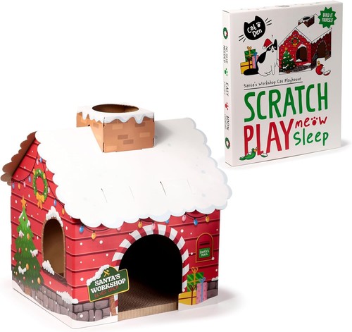 Cardboard cat house - cat,