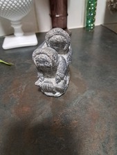 A WOLF ORIGINAL SCULPTURE INUIT ESKIMO / ESKIMOS ORNAMENT - HAND MADE IN CANADA