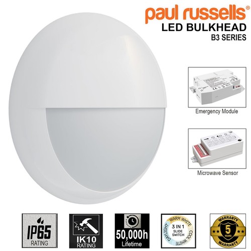 3cct led bulkhead eyelid - 3cct, white
