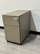 Slimline 2-Drawer Pedestal, Beige, Combination Lock, W330mm