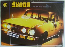 Skoda S100 & S110 L LS Saloon R Coupe 1972/73 Original UK Single Sheet Brochure