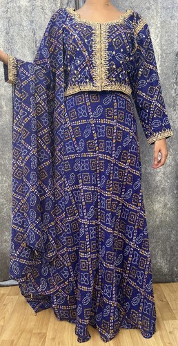 Blue bandhani lehenga - blue,