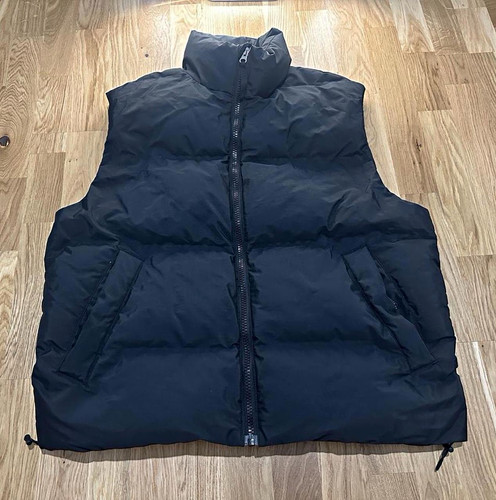 Men black puffer gilet - men's,