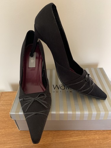 Wallis satin bow court shoes - satin,