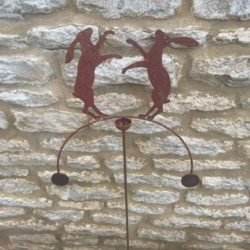 Poppyforge boxing hares - boxing, double
