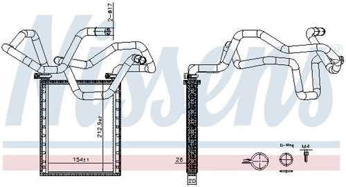Nissens 707305 heater matrix - 707305,