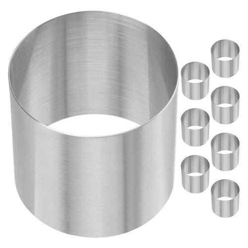 8pcs stainless steel - 8pcs, round