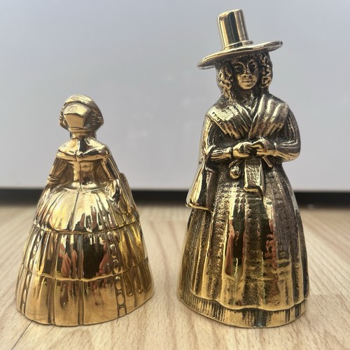 Vintage brass ladies handbells - brass,