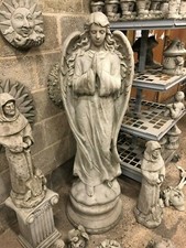 Large Angel Statue with plinth Garden or home concrete stone Ornaments sculpture