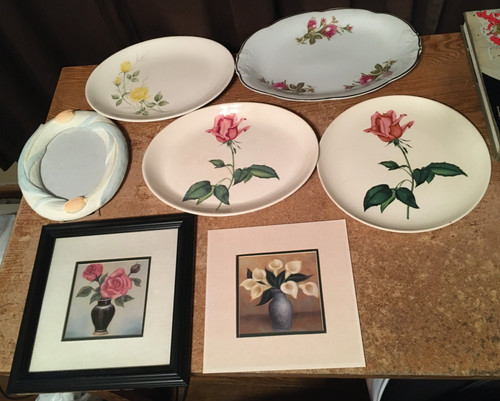Lot large platter plates - 7,