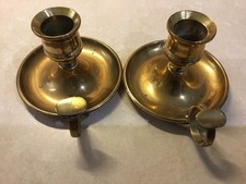 Pair of Vintage Solid Brass