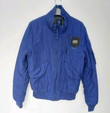 G Star Raw Hawker Bomber Jacket Mens Padded Full Zip Casual / Large / Navy Blue