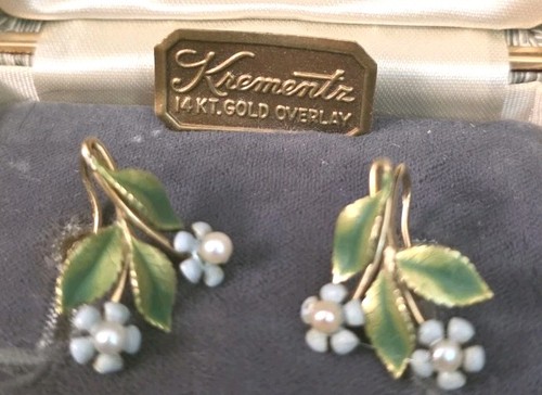 Vintage krementz enamel forget - vintage,