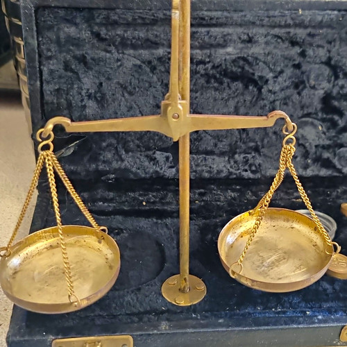 Vintage brass balance scales - brass,