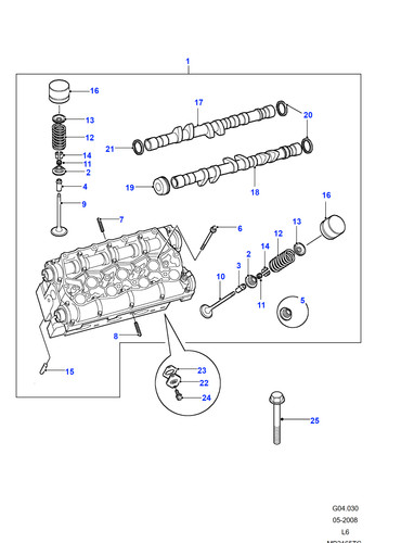 Land rover cylinder - cylinder, head