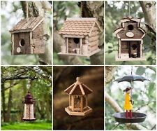 Hanging Garden Bird Feeder Feeding Station Novelty Large Wooden Outdoor Nesting