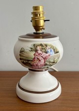 Vintage Ceramic Table Lamp Victorian Colonial Style 1970's 21.5cm