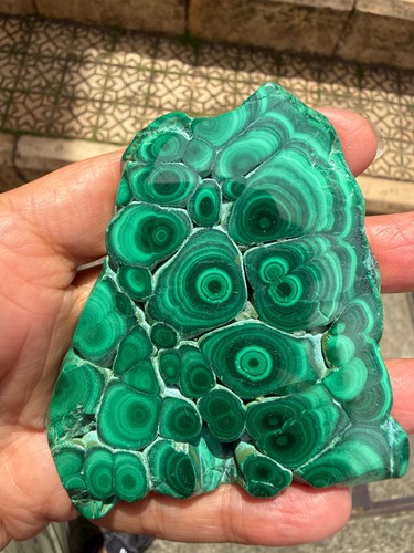 Malachite crystal polished - malachite,