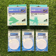 WSB TACKLE FLY FISHING LINE & TAPERED LEADER JOBLOT BUNDLE DEAL NEW & UNUSED