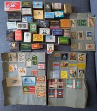 VINTAGE JOB LOT OF 30 x MATCH BOXES, BOOKS, MIXED UK & INTERNATIONAL + 69 LABELS