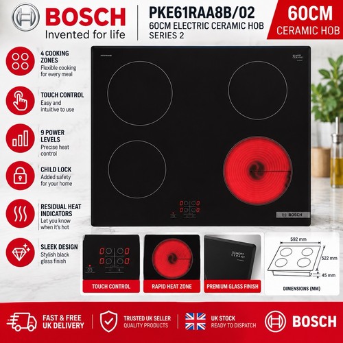 Bosch pke61raa8b 60cm - bosch,