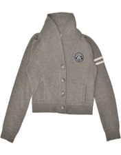 ABERCROMBIE & FITCH Womens Tracksuit Top Jacket UK 10 Small Grey Cotton AW03