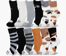 5/6 Pairs Women Winter Cat Claws Warm Soft Fluffy Bed Sock Lounge Slipper Sock