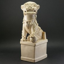 C1680, ANTIQUE 17thC CHINESE KANGXI DEHUA BLANC DE CHINE PORCELAIN FOO LION DOG