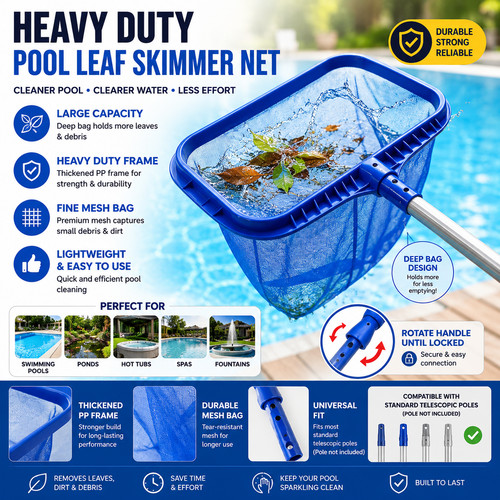 Swimming pool leaf skimmer net - swimming,