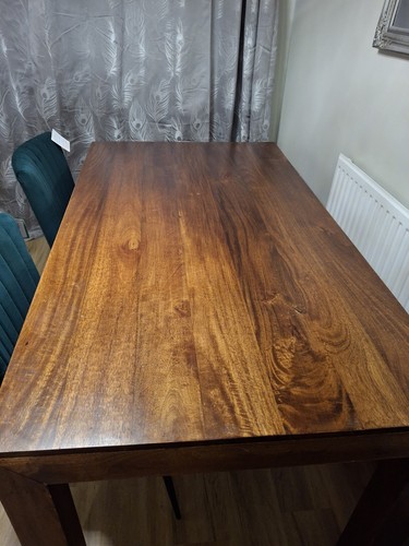 Solid dark mango wood table - wood,
