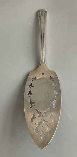 Vintage silver plate cake - silver,