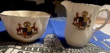 Willow BoneChina  Milk Jug,Sugar Bowl - StokeOnTrent ConcordineO’Neil(1930-1950)