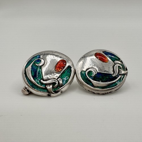 Rare sterling silver enamel - silver,