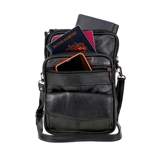 Travel organiser black - black, real