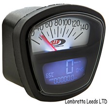 LAMBRETTA SIP V2 DIGITAL SPEEDO - REV COUNTER - SERIES 3 - GP -  WHITE BRAND NEW