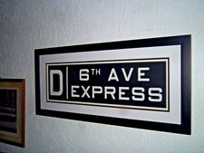 FRAMED MATTED NY NYC SUBWAY