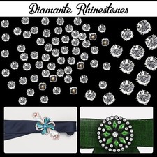 Sew on Round Crystal Rhinestones Clear Diamante for Dress Making 50-500pcs