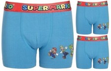 Boys 3 Pack Boxer Shorts Trunks Super Mario 2 3 4 5 6 7 8 9 10 11 Years