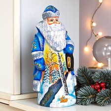 Wooden carved russian Santa