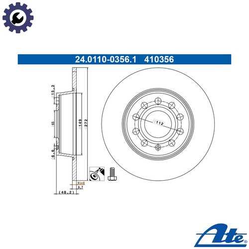 Brake disc 0110 0356 1 - brake,