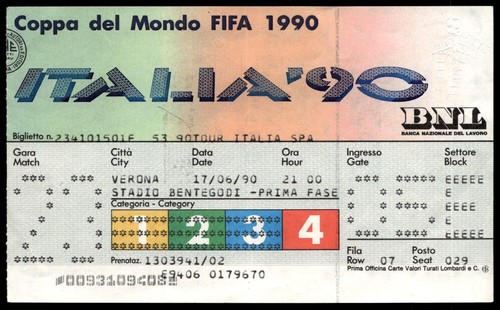 Ticket 1990 belgium - 1990,