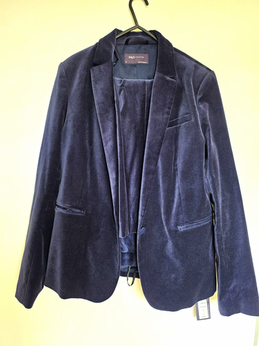 Navy velvet 2 piece - m&s,