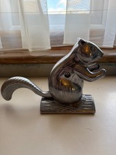 Vintage Squirrel Nutcracker,likely made of polished aluminium or cast metal