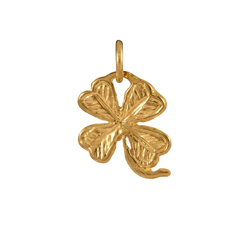 9ct gold lucky clover - gold,