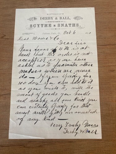 1890 scythe snath bill - snath,