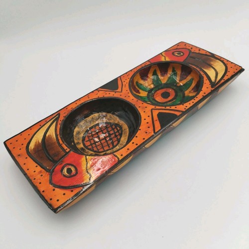 Vintage hand painted wooden - hand,