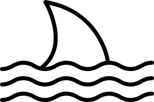 Shark fin and - and, sea