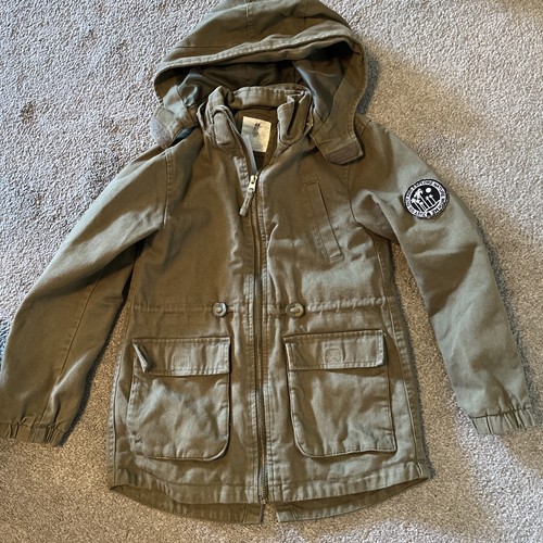 Girls khaki green coat - h, m