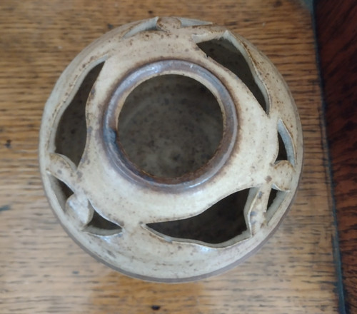 Studio pottery flower vase - studio,