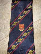 Vintage Arsenal Football Club Tie - Retro Crest And Canons - Great Condition